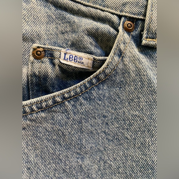 90’s Vintage Lee High-Waisted Acid Wash Mom Jeans 27 W— Grunge Retro Denim - Picture 5 of 12